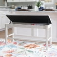 thumbnail image 3 of Powell Drew Counter Height Dining Bench, White/Gray, 3 of 17