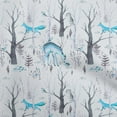 thumbnail image 1 of oneOone Viscose Chiffon Light Blue Fabric Deer Dress Material Fabric Print Fabric By The Yard 42 Inch Wide, 1 of 6