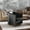Black, variant on Emma + Oliver Cole Club Style Barrel Accent Chair with 360° Swivel Brushed Gold Vinyl Wrapped Base and Black Faux Leather Upholstery with Brass Nail Head Trim