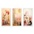 thumbnail image 2 of Designart "Retro Illustration of Oriental Boho City" Modern Geometric Framed Wall Art Set Of 3 - Beige Abstract Frame Canvas Set For Living Room Decor, 2 of 7