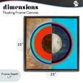 thumbnail image 4 of Stupell Industries Modern Red Arc Summer Circle Black Floating Frame Canvas Art, 25 x 25, by Matthew Finger, 4 of 8