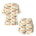 thumbnail image 5 of Naloa Dachshund Women's Short-Sleeved Pajama Set, Loungewear, Summer pajamas, Breathable Cozy - Medium, 5 of 9