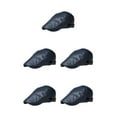 thumbnail image 3 of Guardoinrt Peaked Cap Chic And Stylish Warm And Soft Available In Various Colors Flat Cap dark blue 5Set, 3 of 6