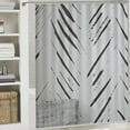 thumbnail image 6 of Fenyluxe  Shower Curtain Herringbone Fabric Shower Curtain Zig Zag Inky Chevron Farmhouse Shower Curtain Zigzag Modern Shower Curtain for Bathroom Waterproof Hooks Included 36x72, 6 of 7