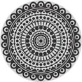 thumbnail image 1 of Ahgly Company Indoor Round Patterned Platinum Gray Novelty Area Rugs, 6' Round, 1 of 6