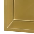 thumbnail image 5 of Ruvati RVH7121GG 21 in. 16 Gauge Rounded Corners Single Bowl Polished Brass Stainless Steel Undermount Bar Prep Kitchen Sink, Matte Gold, 5 of 7