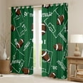 thumbnail image 2 of Manfei Rugby Sport Blackout Curtains Set of 2 (52x84 Each),Boys Rugby Game Lovers Window Curtains,Green Brown Curtains and Drapes For Boys Kids,Ultra Soft Home Decor, 2 of 6