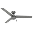 thumbnail image 1 of Ventilador De Techo Hunter Cassius Plateado para Exterior 52 Pulgadas De techo, 1 of 3