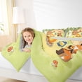 thumbnail image 4 of Manfei Cute Bear 7-Piece Twin Bedding,Camping Animal Print Bedding Comforter Set,Green,Light Gray Reversible, 4 of 7