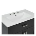 thumbnail image 5 of Vyrona Modern Bathroom Vanity with Ceramic Sink, Shelves, Drawers, Wood, Black, 5 of 11