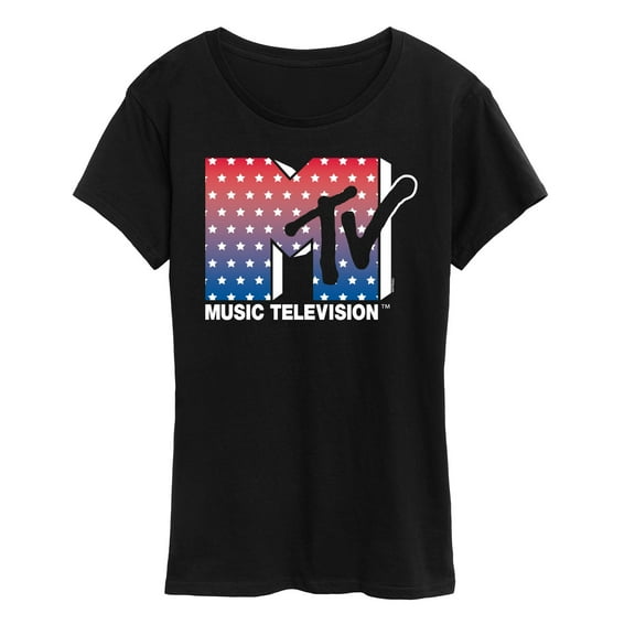 MTV - Star Blue Red Logo -  Women's Short Sleeve Graphic T-Shirt