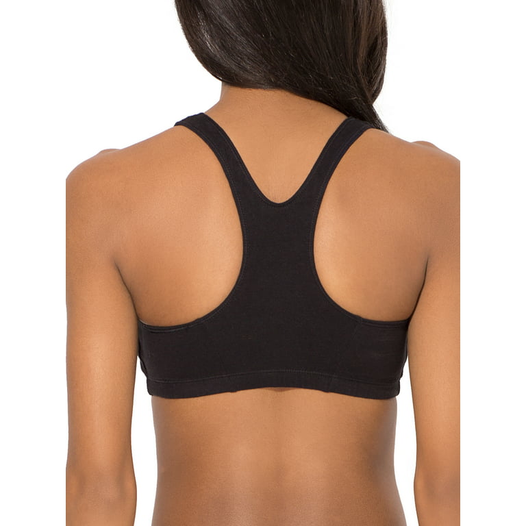 Fruit of the Loom Women's Shirred Front Tank Racerback Sports Bra, Style  FT170, 3-Pack