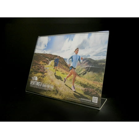 Slant Front Display - Acrylic Slant Back Display Sign Holder 11
