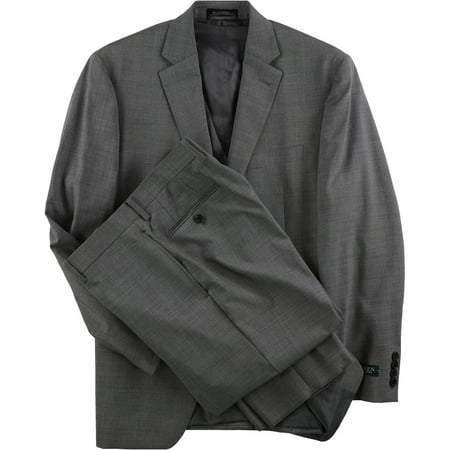 Ralph Lauren Mens Plaid Two Button Formal Suit lightgrey 40/Unfinished