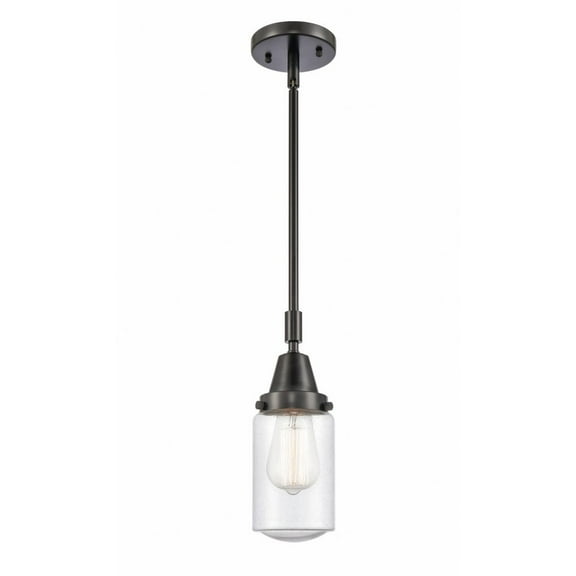 447-1S-BK-G314-LED-Innovations Lighting-Dover-3.5W 1 LED Mini Pendant in Traditional Style-4.5 Inches Wide by 11.38 Inches High   Matte Black Finish