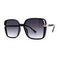 thumbnail image 2 of Womens 1990s Fashion Butterfly Chic Oversize Sunglasses Black Smoke, 2 of 4