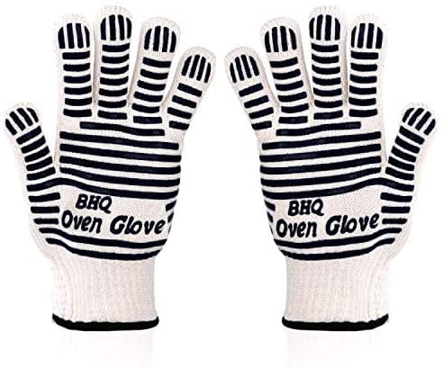 EN407 Certified Thick 932°F Extreme Heat Resistant BBQ Oven Safety Gloves 