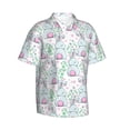 thumbnail image 2 of Balery Rabbit Back View Print Men's Hawaiian Shirts Short Sleeve Beach Shirt Relaxed Fit Vacation Button Down Shirts-Small, 2 of 9