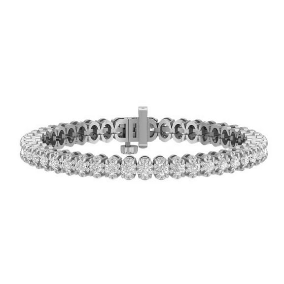 ARAIYA JEWELRY Sterling Silver Diamond Tennis Bracelet (4 Cttw, I-J/ I2-I3), 7"