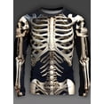 thumbnail image 4 of Halloween Horror Skeleton Organs T-shirt Horror Atmosphere Bones 3D Printed Men's T-shirt Outdoor Street Men's Top T-shirt, 4 of 5