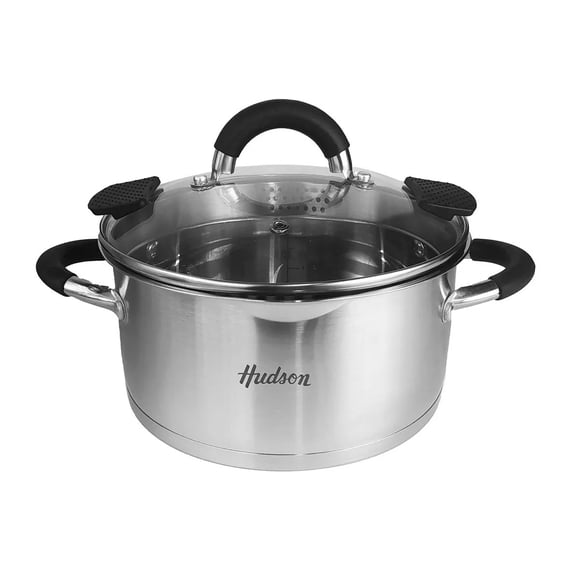 Olla 26cm acero inoxidable HUDSON escala interior tapa colador