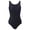 Black, variant on Women's One Piece Athletic Racerback Swimsuit for Practice and Competition in Bathing Suit
