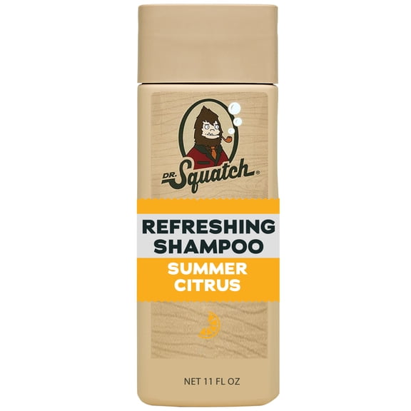 Dr. Squatch Mens Refreshing Shampoo, Hydrating Natural Sulfate Free Shampoo for Men, Summer Citrus, 11 fl Oz