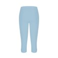 thumbnail image 5 of RYRJJ Capris Jeggings for Women Casual Summer Fashion Lightweight Stretch Yoga Pants Drawstring Capri Pant Plus Size Crop Vacation Pants(Light Blue,XL), 5 of 6
