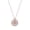 Rose Gold, variant on 2 in 1 Four Leaf Clover Pendant Necklace Convertible Heart Shaped Cubic Zirconia Charm Jewelry for Women Valentine's Day Gift