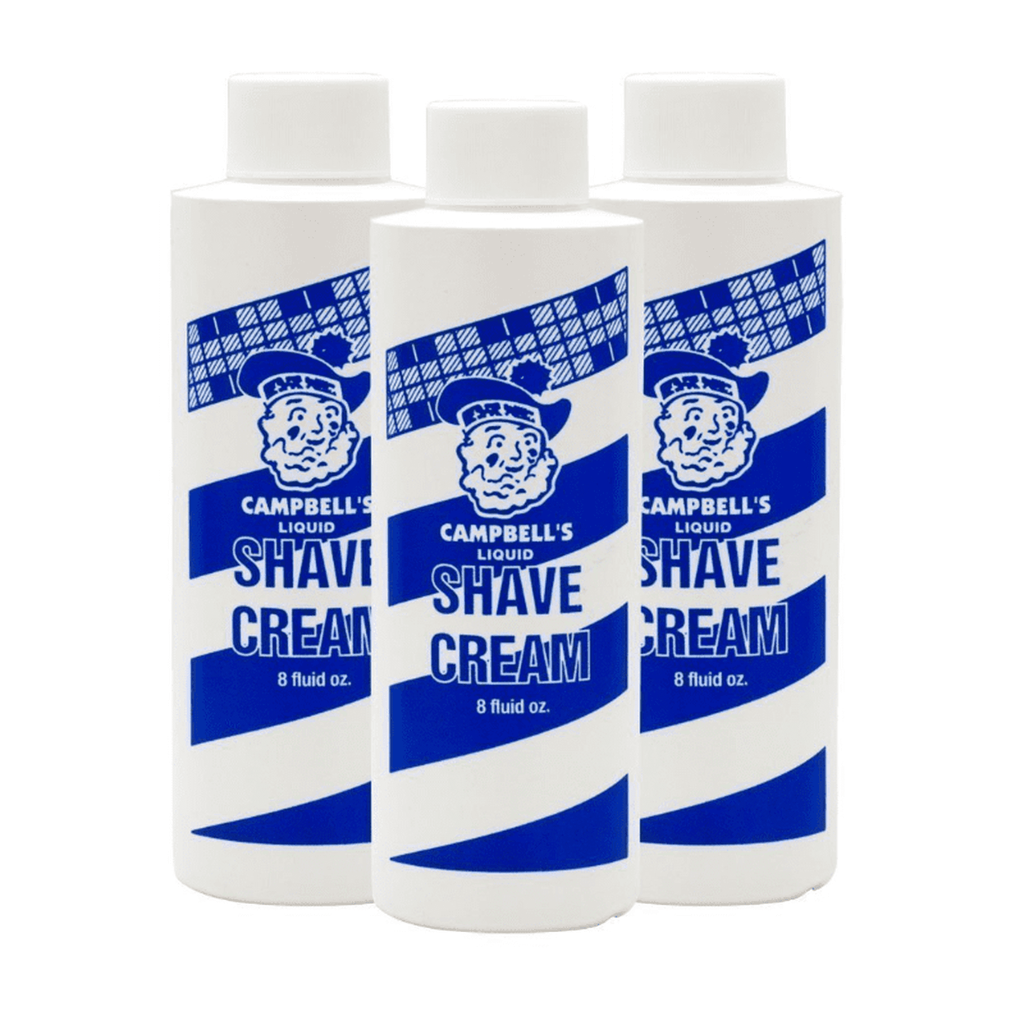 Campbell Liquid Shave Cream Concentrate, 8 oz Bottles, 3 Pack, Barbershop Formula for Professional & Personal Use