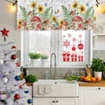 thumbnail image 6 of 2 Pack Valances for Windows, Mushroom Sunflowers Window Valances for Living Room/Bedroom/Bathroom, Summer Botanical Butterfly Pastoral Light Filtering Kitchen Curtain Valance 42"W x12" L, 6 of 9