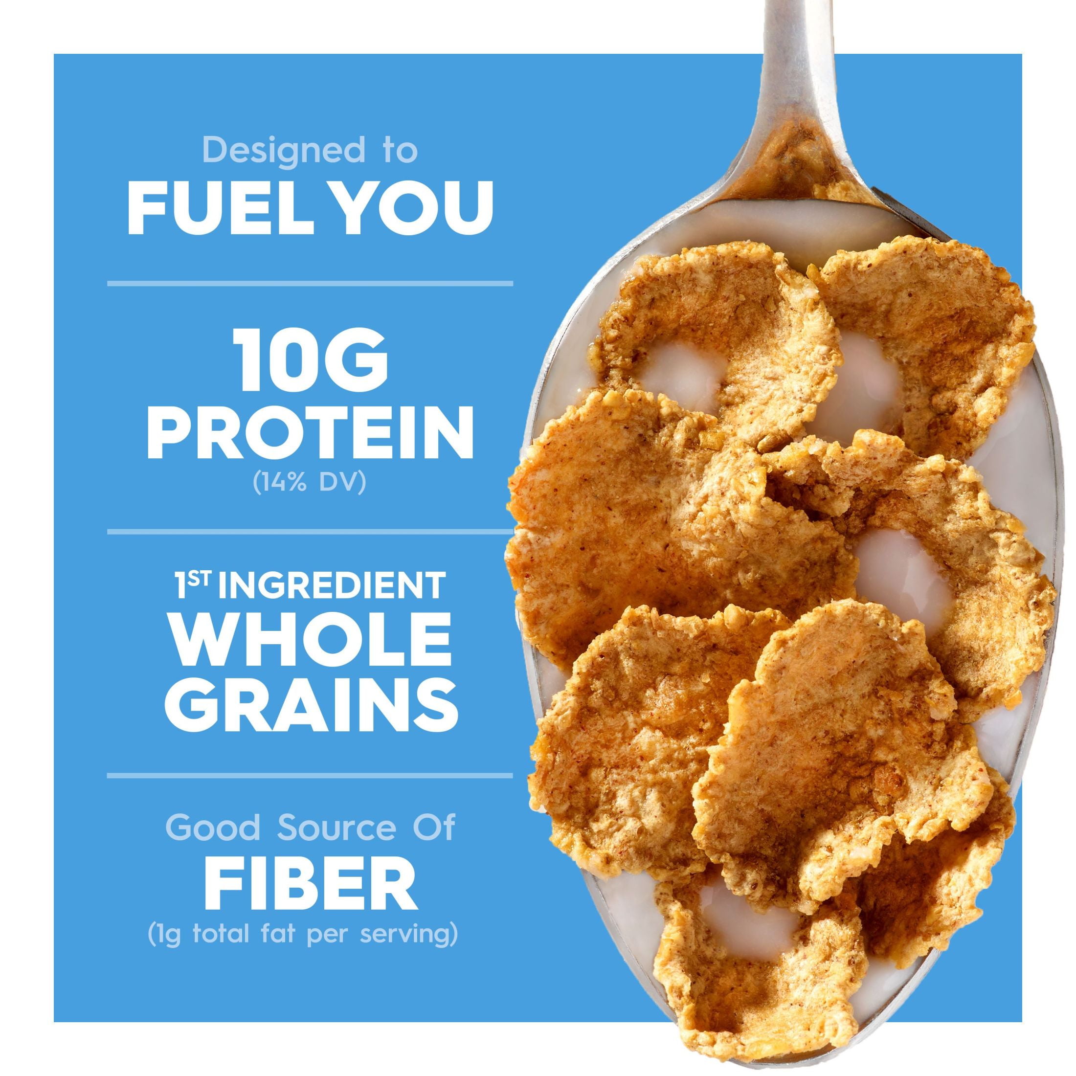 Kellogg's Special K Protein Breakfast Cereal, Protein Cereal, Family Breakfast, Family Size, Original Multi-Grain Touch of Cinnamon, 17.5oz (Pack 4)