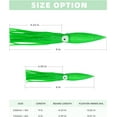 thumbnail image 6 of BLUEWING 10pcs Trolling Squid Skirts Fishing Saltwater with Float Inside Squid Lures Fishing Saltwater Octopus Skirt for Tuna, Mahi, Marlin, Big Game Fish Green 9in, 6 of 7