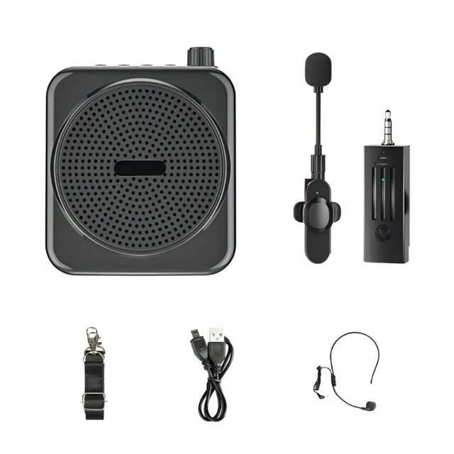 Amplificateur de Voix Mégaphone Portable avec Microphone Filaire pour Enseignants, Volume Fort
