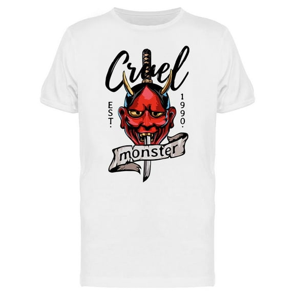 Cruel Monster Japanese Evil T-Shirt Men -Image by Shutterstock, Male x-Large