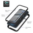 thumbnail image 6 of Nalacover MagSafe Case for iPhone 12 /iPhone 12 Pro,Bult-in HD Screen Protctor 360 Protection Shockproof Rugged Clear TPU Silicone Bumper Not-Yellowing Wireless Charging Slim Fit Cover,Black, 6 of 6