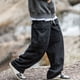 thumbnail image 4 of Pantalones de trabajo rectos de tubo para hombre, holgados, con cremallera y bolsillo, estilo retro, informales, largos, 4 of 8