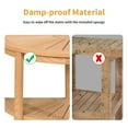 thumbnail image 4 of Dextrus Poly Lumber Shower Bench, 18" Corner  Shower Stool Corner Bench with Storage Shelf for Bathroom, Spa -Teak, 4 of 7