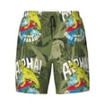 thumbnail image 4 of Lsque Mens Swim Trunks Surfing Dinosaur Pattern - Bathing Suit Compression Liner - Beach Swim Shorts Swimwear - (S-3XL) - Stretch Quick Dry -XX-Large, 4 of 9