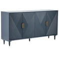 thumbnail image 3 of Evolution by Crestview Collection Arvada 4 Door Wood Sideboard in Blue, 3 of 3