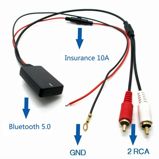 Universal Bluetooth AUX Receiver Module 2 RCA Cable Adapter Car Radio  Stereo Wireless Audio Input Music Play for Truck Auto