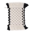 thumbnail image 4 of Mantel individual de algodón, posavasos de algodón, posavasos con borlas tejidas a mano, posavasos rectangulares, probados profesionalmente, 4 of 14