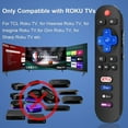 thumbnail image 2 of 【2 Pack】 Remote Control Only Replacement for Roku-TV, for TCL Roku/Hisense Roku/Onn Roku/Sharp Roku/Insignia Roku/Element Roku/Westinghouse Roku Smart TVs (Only Applies to Roku TV), 2 of 6