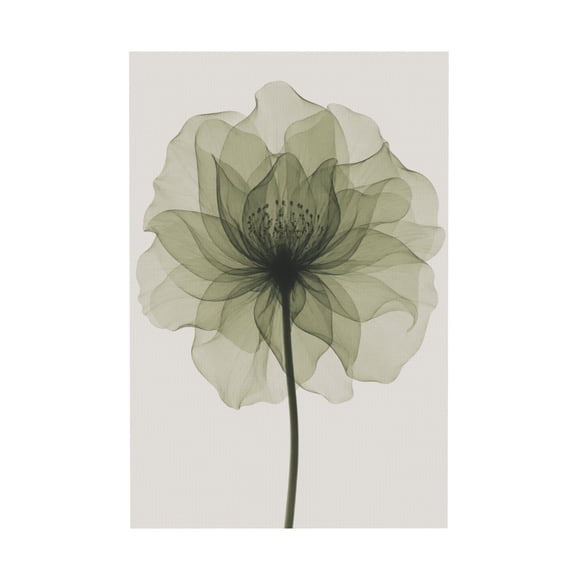 Large Green Floral Canvas Wall Art Print for Living Room Home Decorations 12*18in