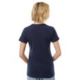 thumbnail image 4 of Tultex Short Sleeve Women's Fine Jersey T-Shirt, Classic Fit Crewneck Tee, Navy, L, 4 of 5