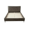 thumbnail image 4 of Faux Leather Upholstered Full Bed with Metal Legs, Gray- Saltoro Sherpi, 4 of 5