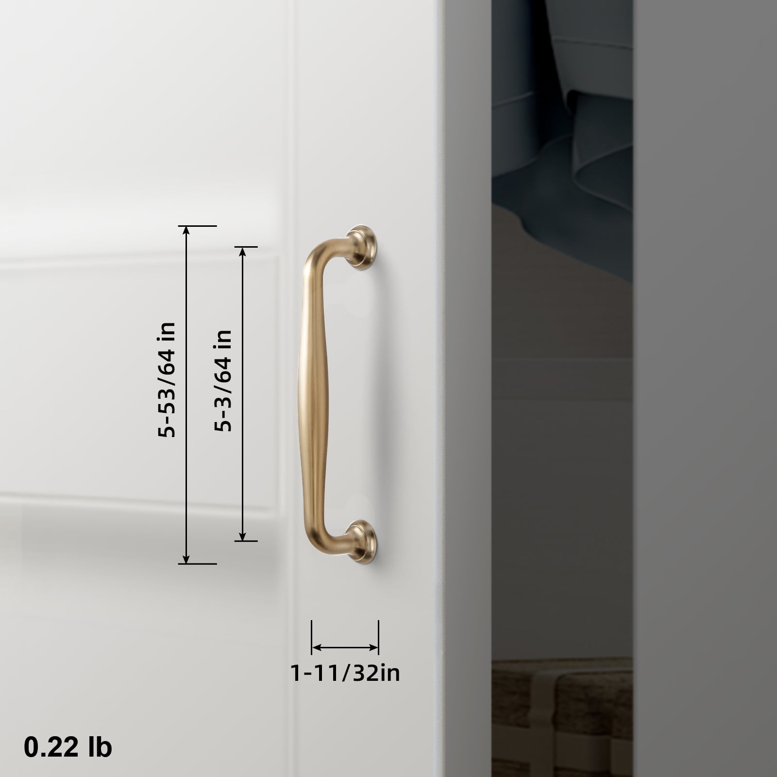 Goo-Ki 12 Pack 5'' Center to Center Vintage Champagne Bronze Cabinet Pulls, Sleek Zinc Alloy Cabinet Handles for Classic Furniture Drawer Hardware