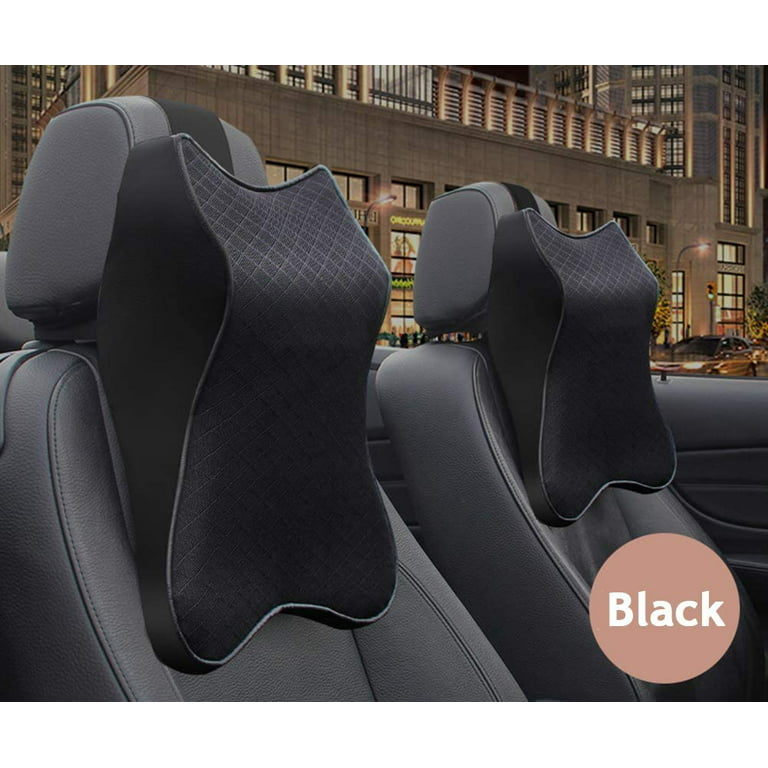  Ergonomic Car Seat Headrest & Lumbar Cushion, Car Neck Support  and Lumbar Pillow Memory Foam Adjustable Straps Comfortable Neck Back for  Car Seats Office Chair (Black) : Home & Kitchen