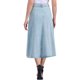 thumbnail image 3 of Falda Midi de Mezclilla Larga para Mujer INSPIRE CHIC, de Cintura Alta, Desgastada, con Bolsillos, Talla S, Azul Claro, 3 of 6