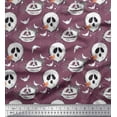 thumbnail image 1 of Soimoi Cotton Voile Fabric Spider Web,Bat & Ghost Halloween Print Fabric by The Yard 56 Inch Wide, 1 of 1